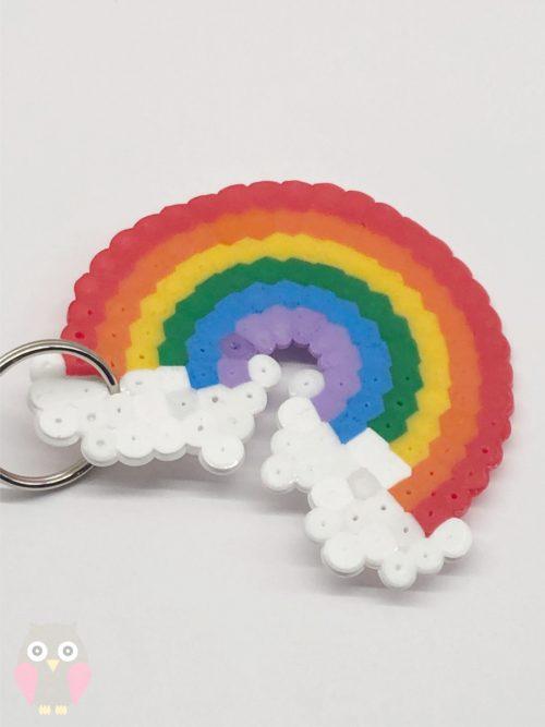This hama bead rainbow keychain DIY gift idea is wonderful!! We love making our own gifts, something that grandparents and friends can ACTUALLY use!!