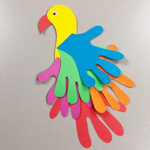 Handprint Parrot - Easy Kids Craft Idea to make today