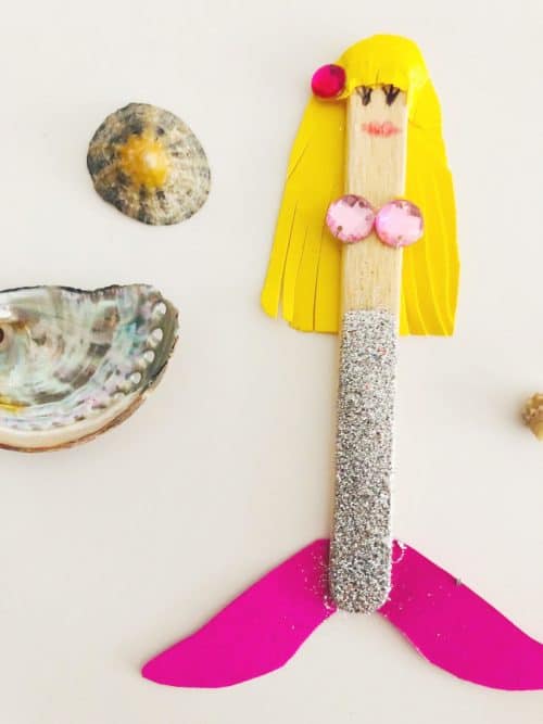 Mermaid Popsicle Sticks: Summertime Craft — The Yellow Spectacles