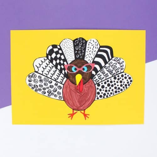 cute turkey drawings for kids